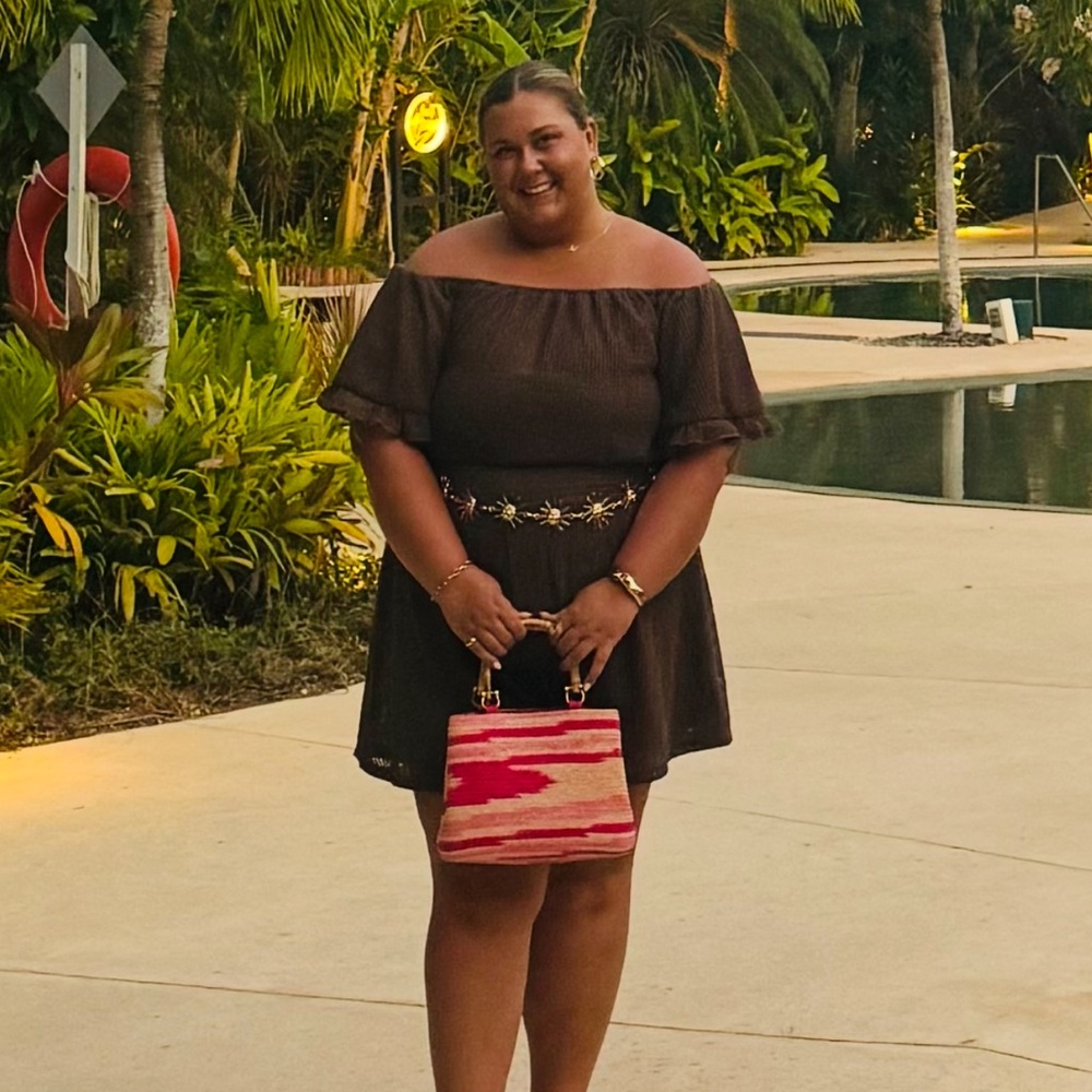 Fashion Nova Brown Off-Shoulder Romper